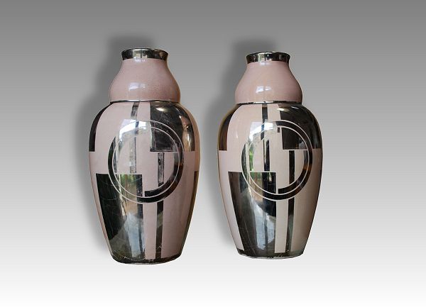 Pair of cubist vases - 1930
