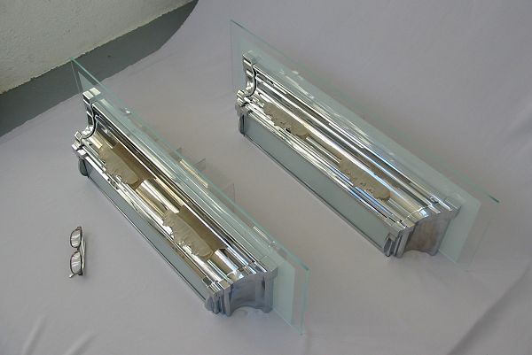 French Cab art deco bronze sculptures and lightings