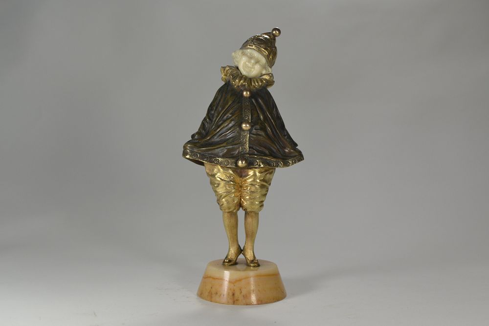 DH Chiparus Little clown bronze and Ivory figure