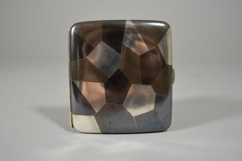 Japanese art deco sterling cigarette case