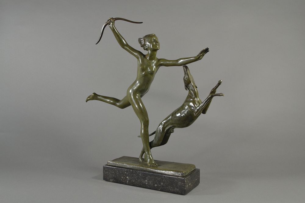 A. Clemencin bronze Diana godess of the hunt