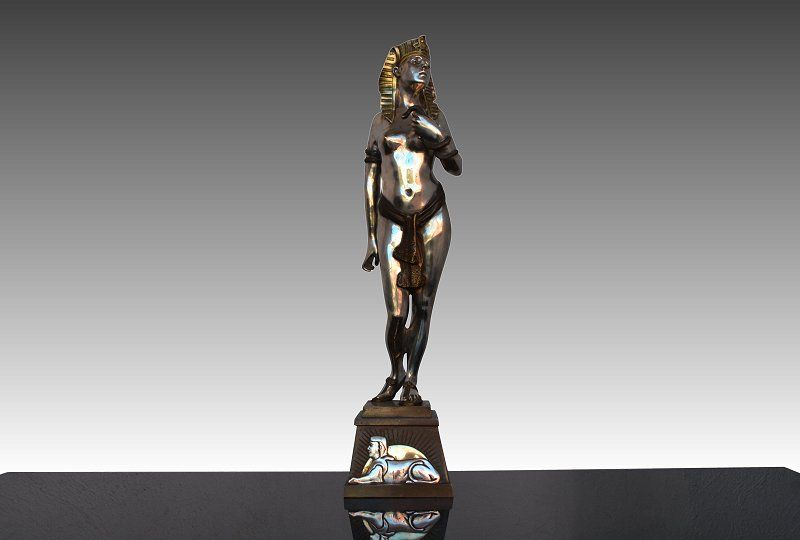 Bronze sculpture Cleopatra - Egyptian Revival