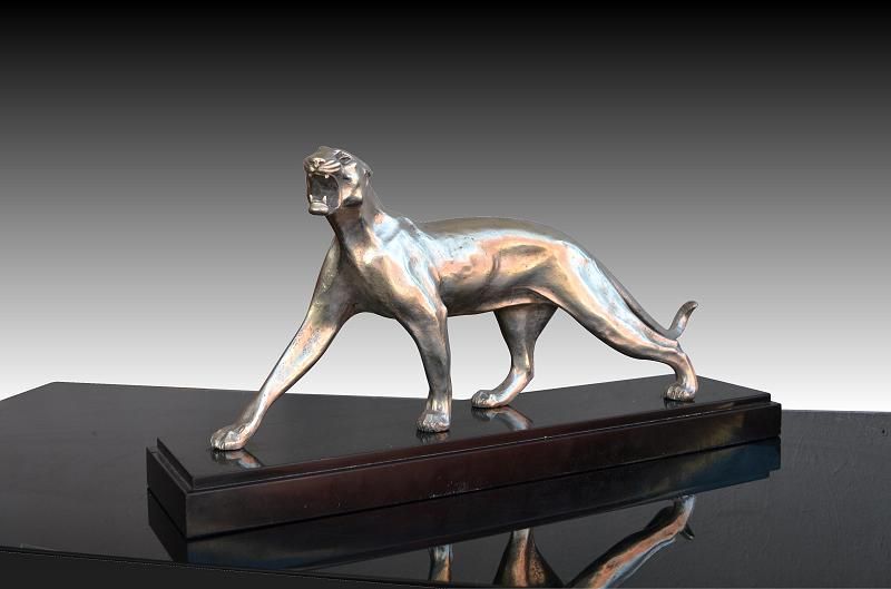 M. Font silver plated bronze panther