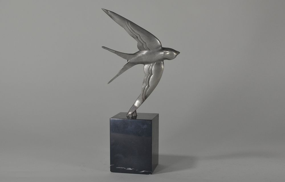 Bronze art deco swallow