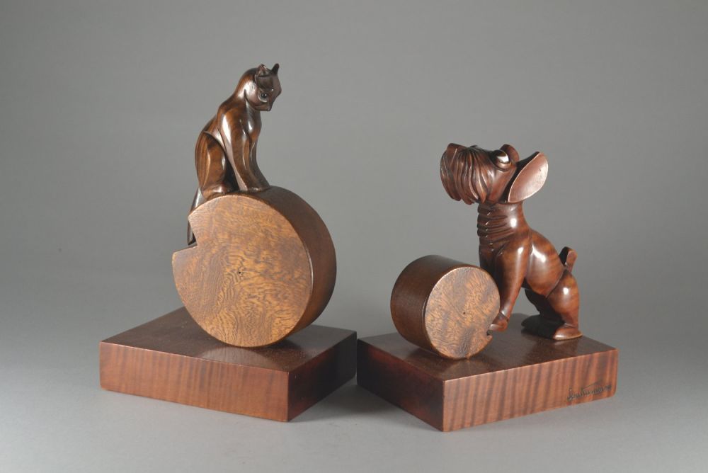 Art deco San Karner PARIS bookends. Circa 1920.