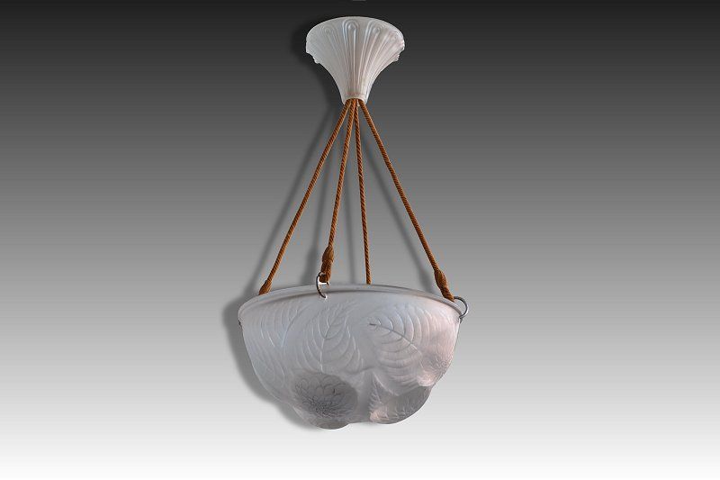 Lalique Dahlias hanging lamp