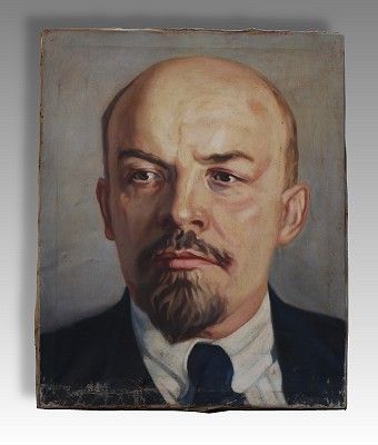 Lenin oil painting