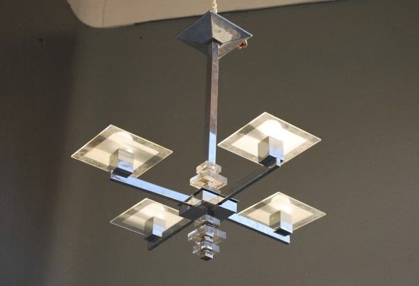 Jacques Adnet chandelier