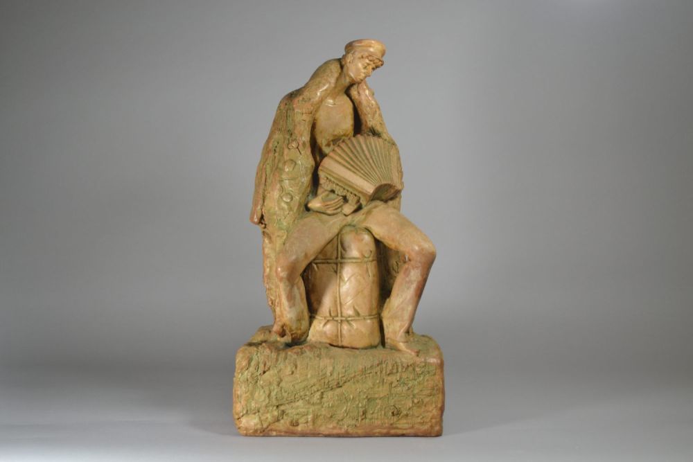 Terracotta figure Paul Troubetzkoy. Sailor with accordion