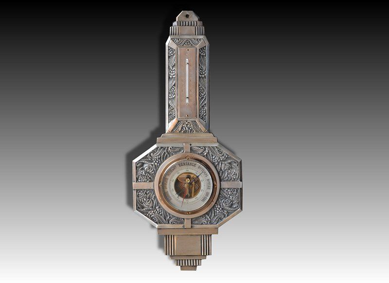 Art deco skyscraper barometer