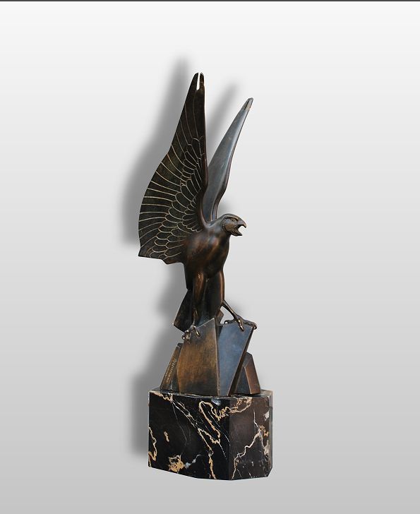 1930.fr art deco Ernst Rischmann bronze sculpture of an hawk - Art deco ...