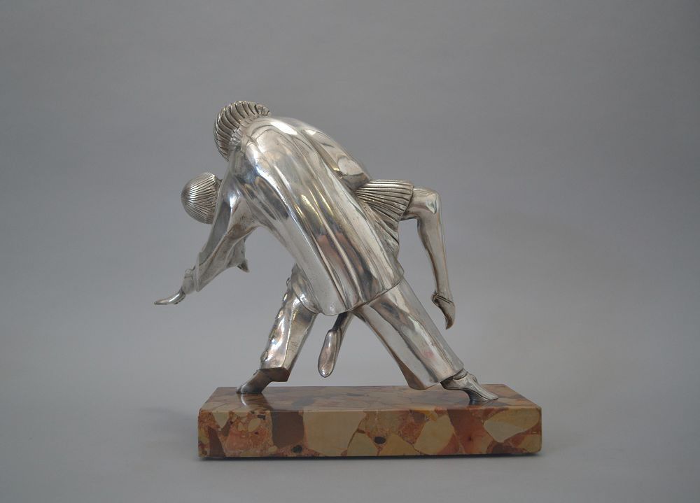 1930.fr Tango by Th. Cartier bronze cubist dancers Art deco