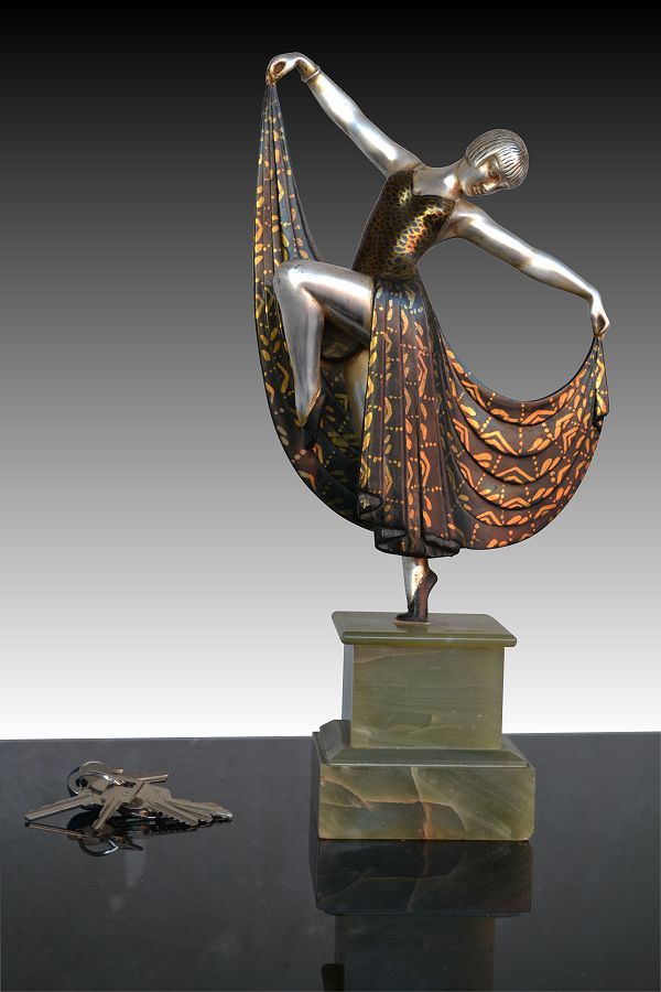 1930.fr art deco dancer - Art deco sculptures bronze clocks vases