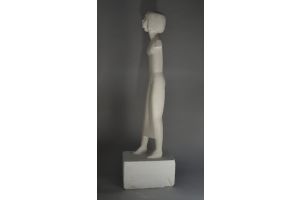 Joseph SAPEY TRIOMPHE 155cm modernist plaster sculpture. Circa 1930