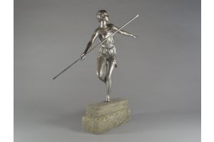 Josselin, art deco bronze figure of an amazon