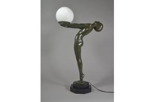 #2 Iconic art deco figural lamp. Max Le Verrier. Lueur. 