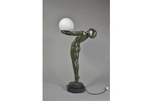 #2 Iconic art deco figural lamp. Max Le Verrier. Lueur. 