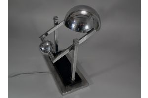 Modernist Jacques Adnet. Satellite desk lamp