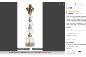 Rare Jacques Adnet tall modernist lamp circa 1930