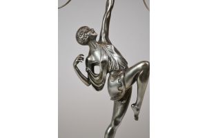 Le Faguays diana. 33cm version. Siver plated bronze