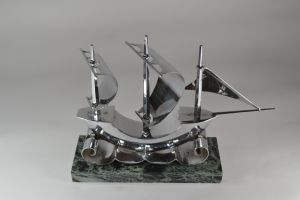 Modernist art deco galleon sculpture