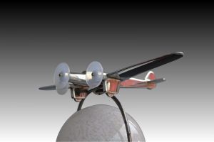 Art deo Lamp with plane