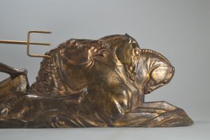 A. Bazzoni impressive bronze sculpture : POSEIDON
