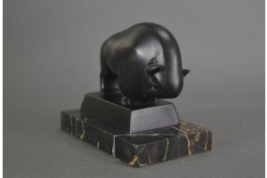 Art deco metal bison buffalo 