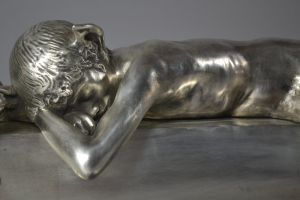 Ary BITTER, The Sleeping Faun rare and large bronze sculpture. c1925