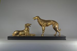 circa 1930 art deco borzois group 