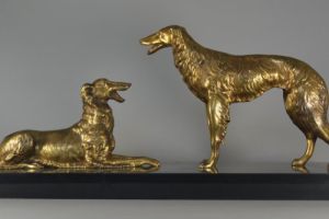 circa 1930 art deco borzois group 