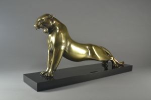 Bronze Stretching panther Emile BRAQUEMOND. 