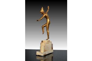 Art deco bronze dancing lady