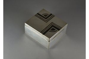 Rare art deco Luc Lanel for Christofle cigarette box. 