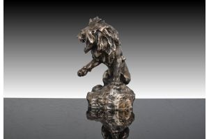 Thomas Cartier bronze lion sculpture 