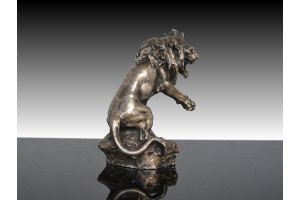 Thomas Cartier bronze lion sculpture 