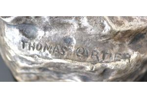 Thomas Cartier bronze lion sculpture 