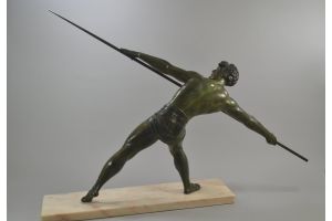 Dh. Chiparus impressive javelin thrower. 