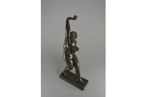 Art deco bronze ball dancer. Georges CHAUVEL.