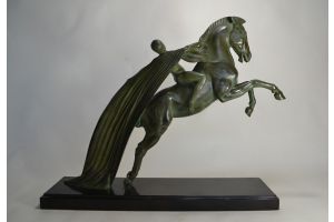 Stunning Art Deco Max Le Verrier figure by C Charles