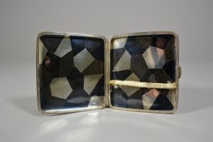 Japanese art deco sterling cigarette case