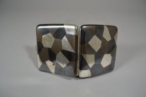 Japanese art deco sterling cigarette case