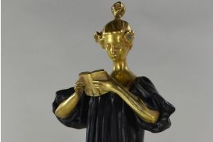 Alexandre Clerget art nouveau gilt bronze