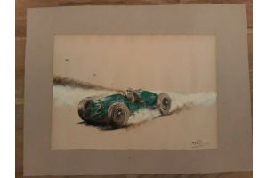 Art deco era race cars : A set of 6 drawings
