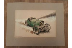 Art deco era race cars : A set of 6 drawings