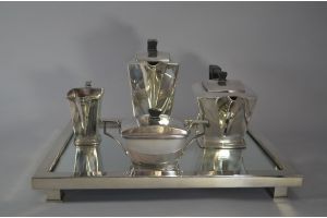 Kirby Bird Paris art deco silver plated tea set