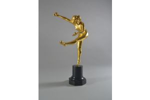 Gilded bronze Juggler. Cl. J. R. Colinet. 