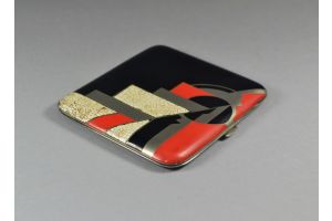 Lacquer and Eggshell modernist box. Paul Emile Brandt