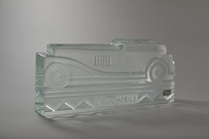 Xavier Froissart for DAUM large art deco crystal sculpture.