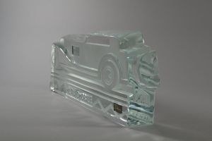 Xavier Froissart for DAUM large art deco crystal sculpture.
